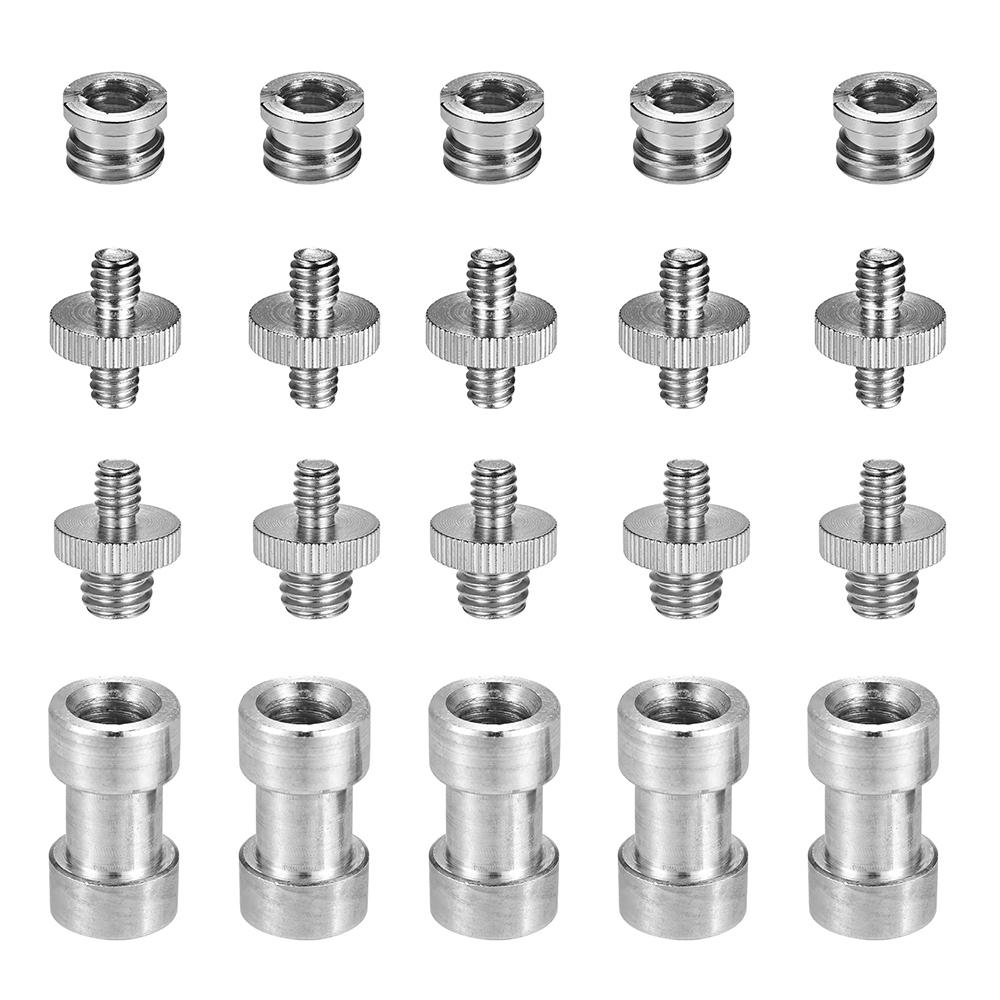 Bộ chuyển đổi vít có ren 1/4 "-20 đến 3/8" -16 Bộ giảm tốc trục vít cái Ống lót trục vít cho chân máy ảnh