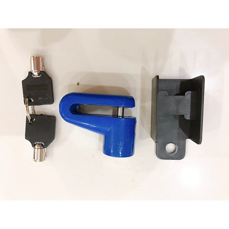 Ổ khóa đĩa hợp kim nhôm (cốt khóa inox) chống trộm dùng được cho mọi loại xe máy gồm 1 ổ khóa và 2 chìa khóa - Chính hãng (màu giao ngẫu nhiên)