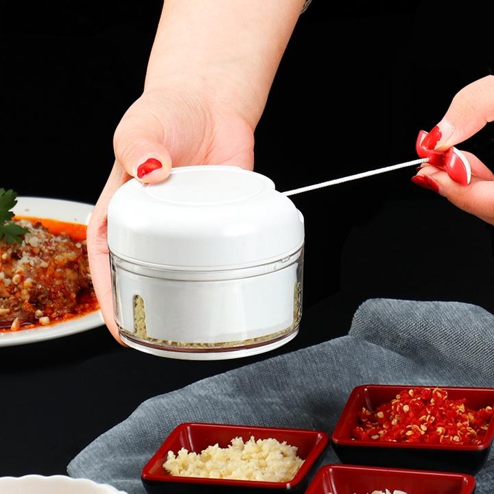 Dụng cụ xay tỏi ớt, nghiền gia vị thực phẩm dây rút thông minh FOOD CHOPPER