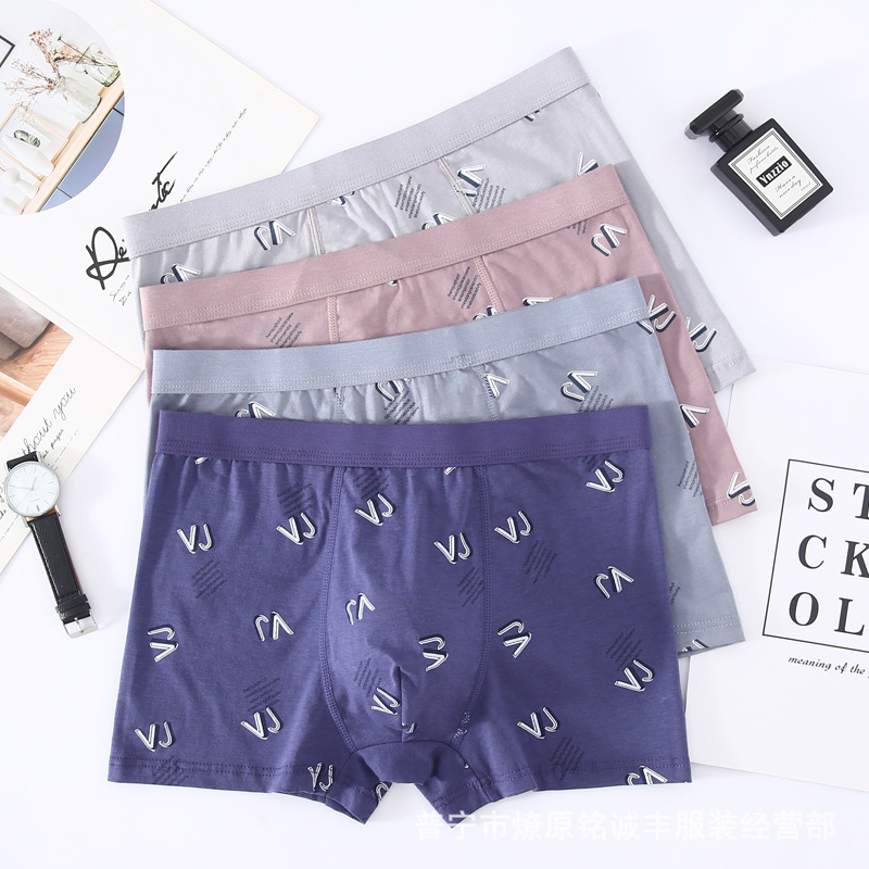 Quần Lót Nam Màu Sáng Cotton Boxer Nam In 3D Mẫu Ngẫu Nhiên - Hàng Nhập Khẩu