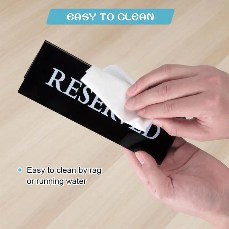 Bàn đã đặt - Biển đặt bàn, Thẻ đặt bàn Biển Reserved, Bảng Bàn đã đặt, Kệ Mica để bàn - 20x10x10cm (DxRxC)