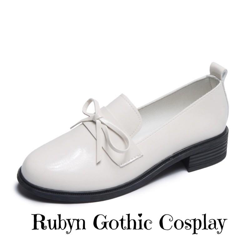 Giày Búp Bê Lolita Oxford da bóng phối nơ nhỏ xinh xắn ( Size 35 - 40 ) 203