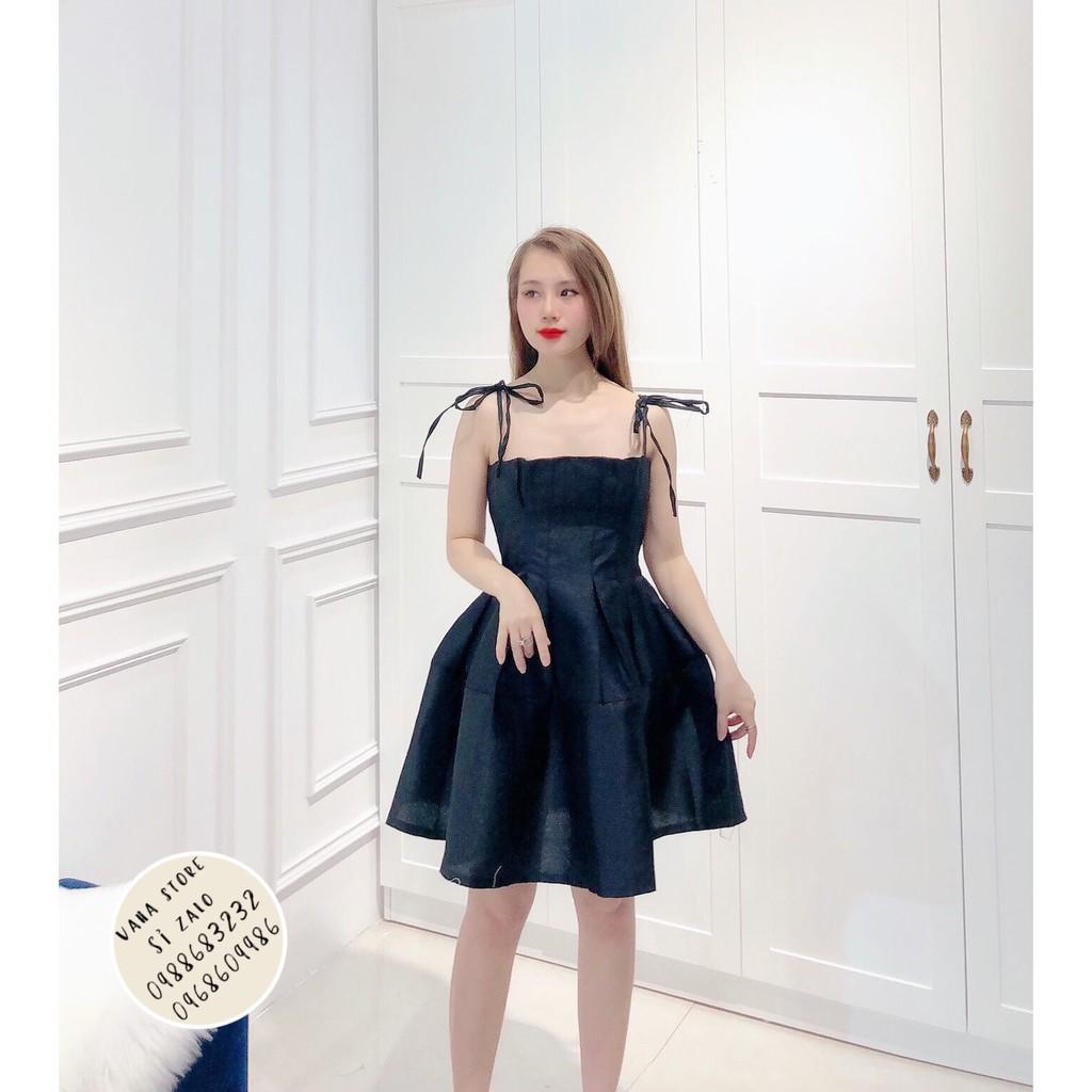 Đầm - Váy 2 Dây Dáng Bồng Công Chúa Mặc Sự Kiện Hoặc Dạo Phố Buổi Tối Xinh Xỉu Cho Các Nàng