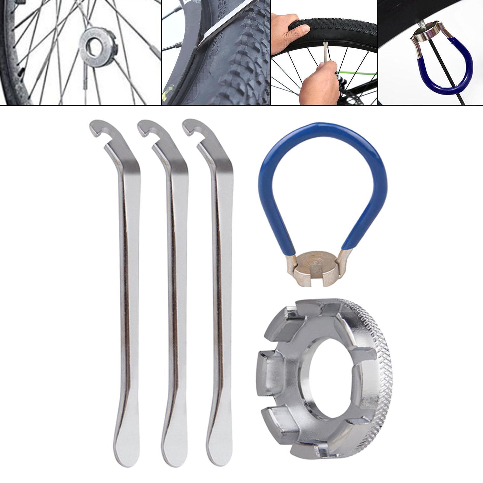 Bike Bicycle Repair Tools Kit Spoke Wrench Lever Removal MTB Set