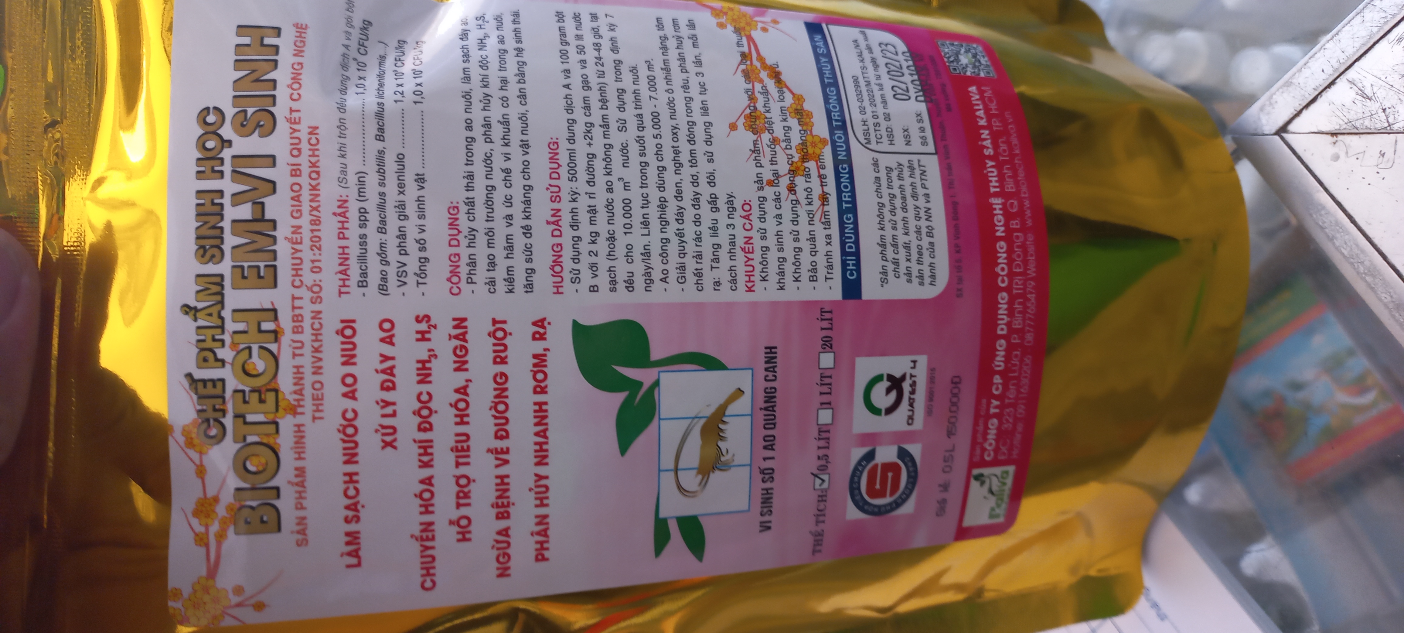 BIOTECH EM chế phẩm sinh học cho cá tôm