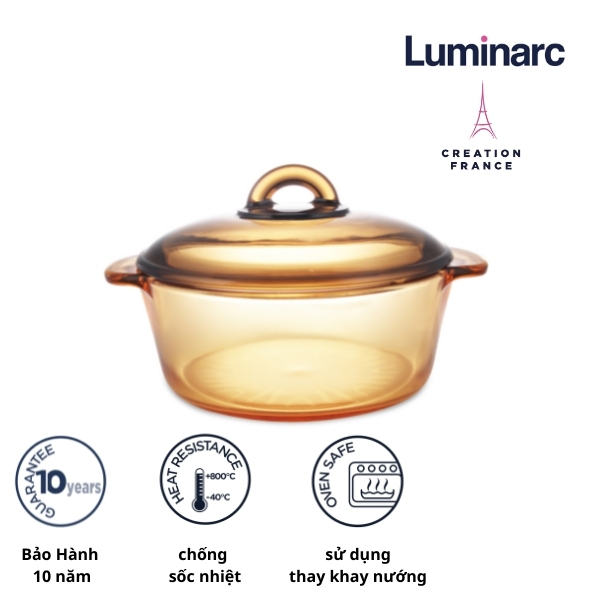 Nồi Thuỷ Tinh Luminarc Amberline Granite 2 Lít