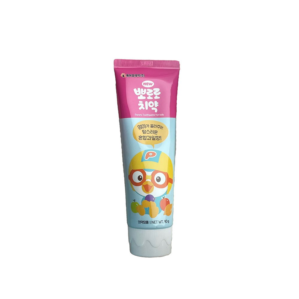 Kem đánh răng Pororo có thể nuốt được cho bé từ 3 tuổi - vị Trái cây mix 90g