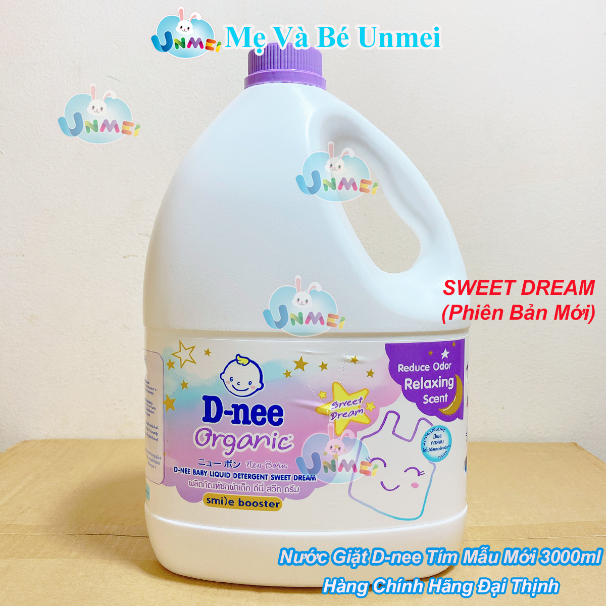 Nước Giặt Hữu Cơ D-Nee Organic Hương Thơm Mộng Mơ Sweet Dream 3000ml - Nước Giặt Dnee Chính Hãng Đại Thịnh Tại Mevabeunmei