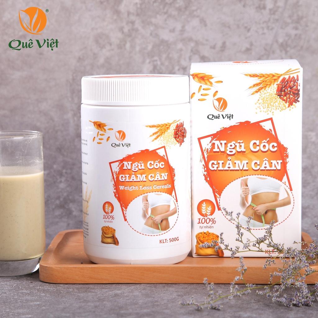 Combo Mầm đậu nành và Ngũ cốc giảm cân ăn kiêng Quê Việt 500gr/hộp