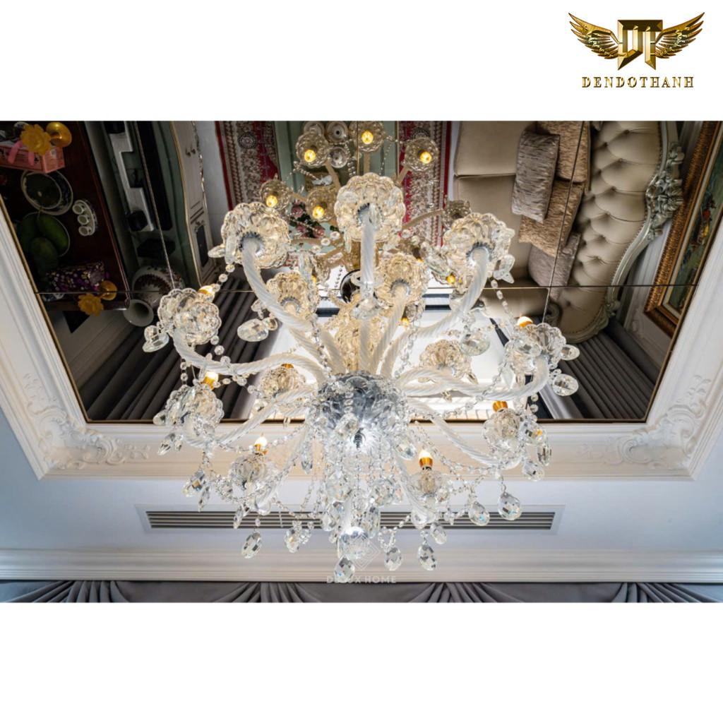Đèn chùm phale DCNPL phong cách tân cổ điển bắc âu hiện đại, trang trí phòng khách, khách sạn DT LIGHT (HÀNG NHẬP KHẨU) - đen