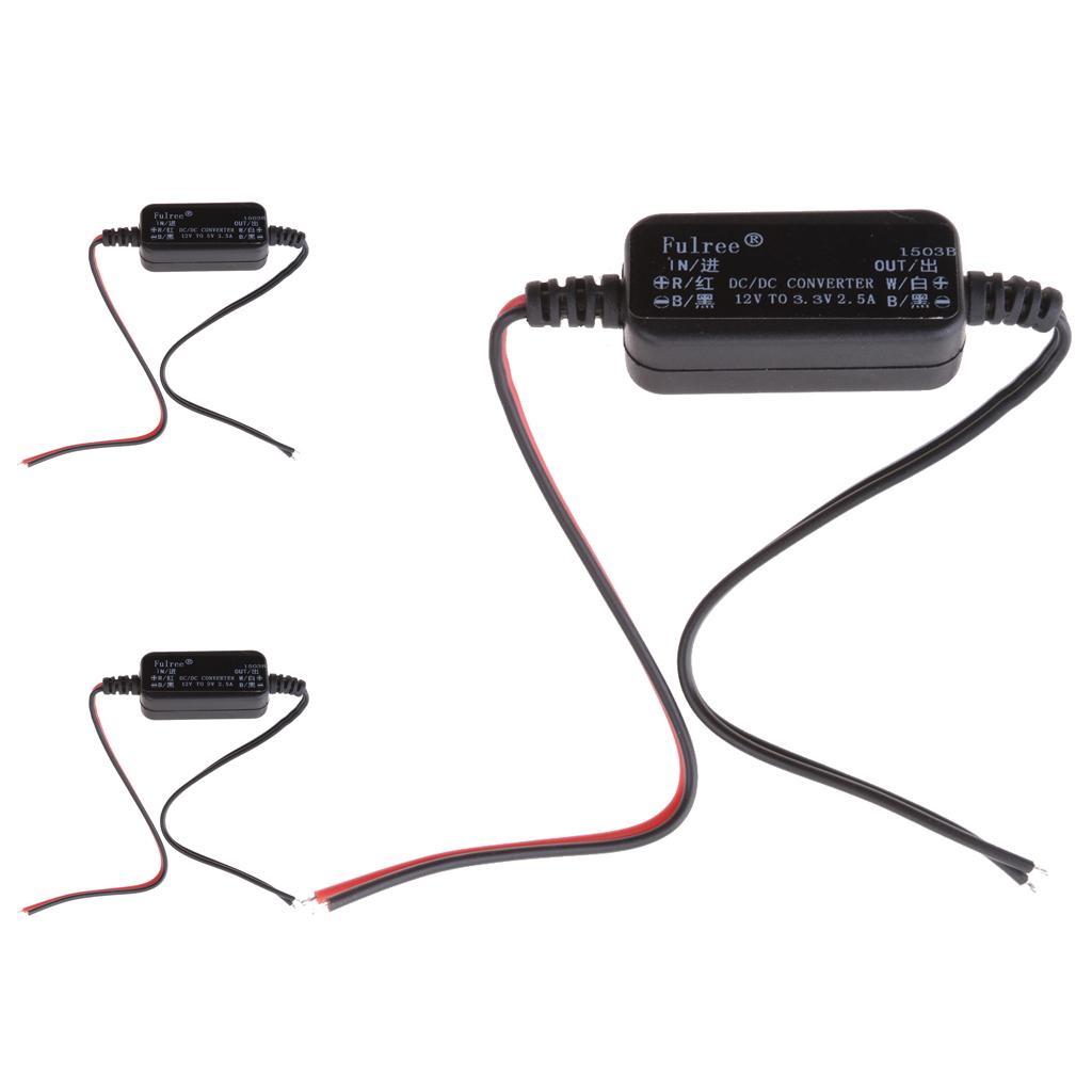 4xDC-DC Step-down Power Module 12V to 3.3V 2.5A Car Power Adapter