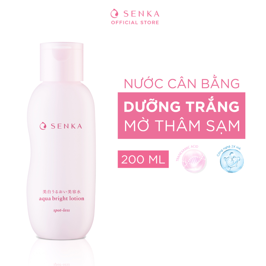 Lotion làm mềm và dưỡng trắng da Senka Aqua Bright 200ml