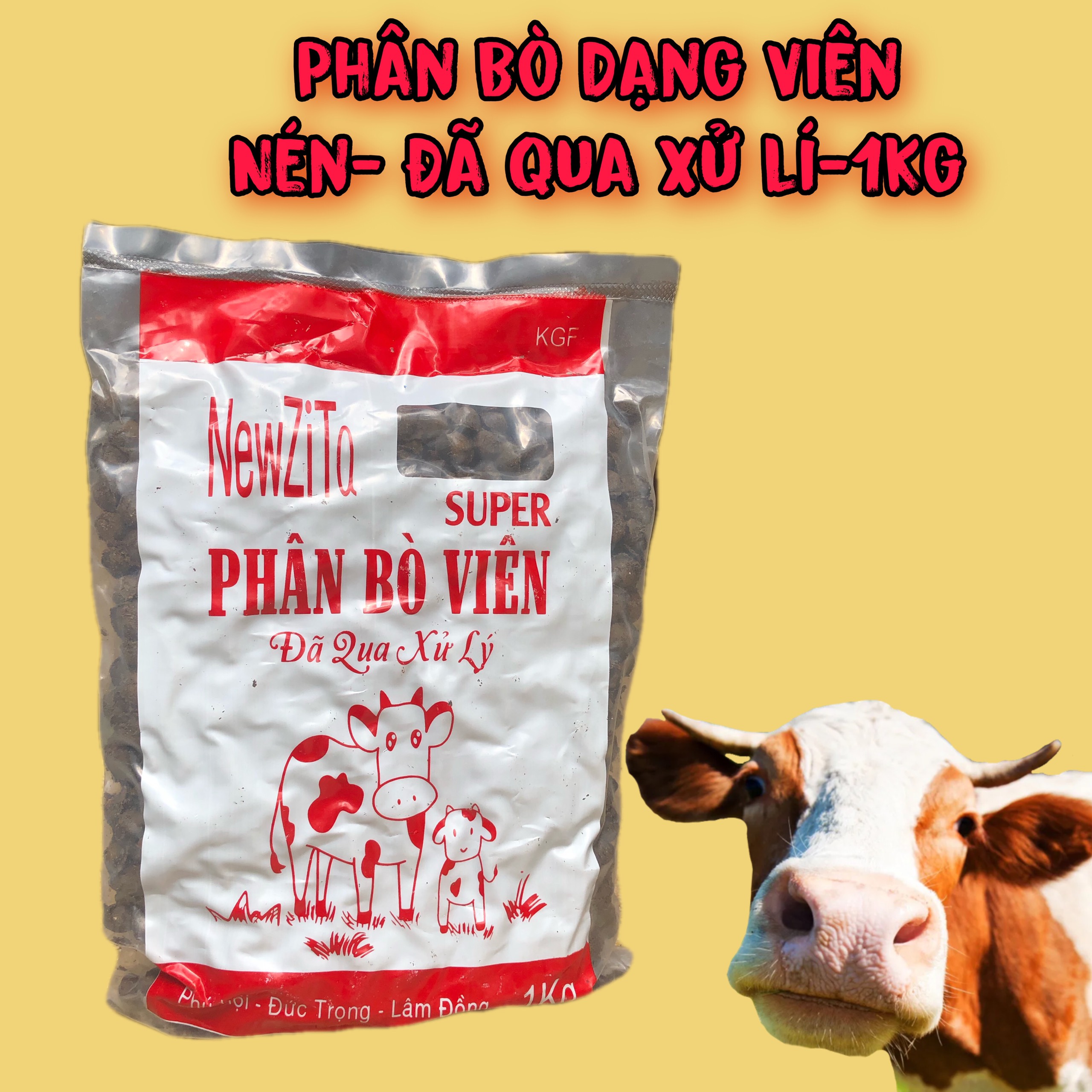 Phân Bò Dạng Viên Nén- Đã qua xử lí-1kg