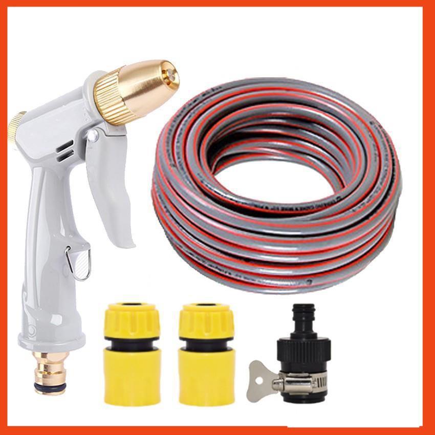 Bộ dây vòi xịt nước rửa xe, tưới cây tăng áp 3 lần, loại 3-5m  206846