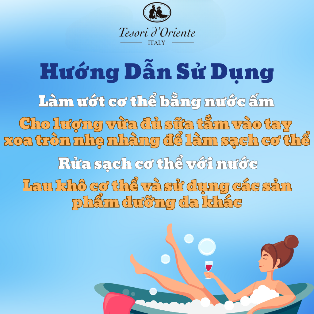 Sữa Tắm Tesori D'Oriente Tinh dầu Macca Vani Chính Hãng