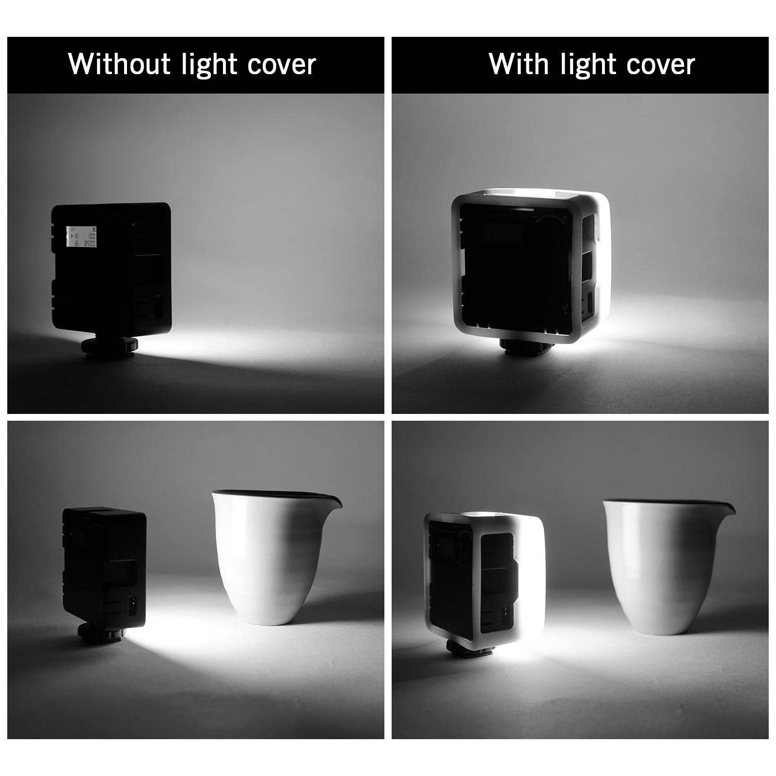 Đèn FLASHOOT VC-KIT4 LED chụp ảnh mini + Nắp đèn khuếch tán + Giá đỡ điện thoại + Chân máy