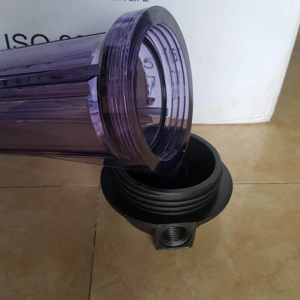 Cốc lọc 10 inch trong suốt ren 21 dùng cho lọc thô phun sương