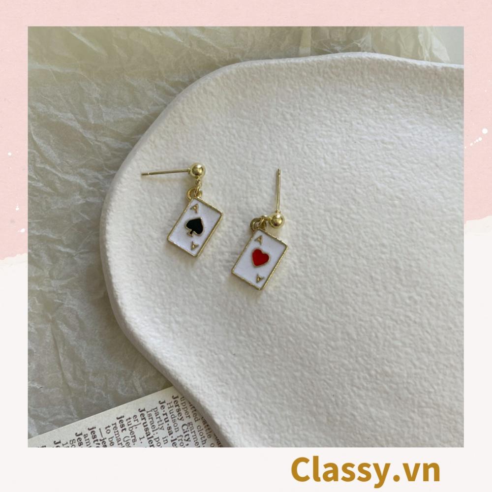 Khuyên tai Bông tai Hoa tai Classy bông tai bạc S925 loại Stud  đeo tai nghịch ngợm cá tính PK614