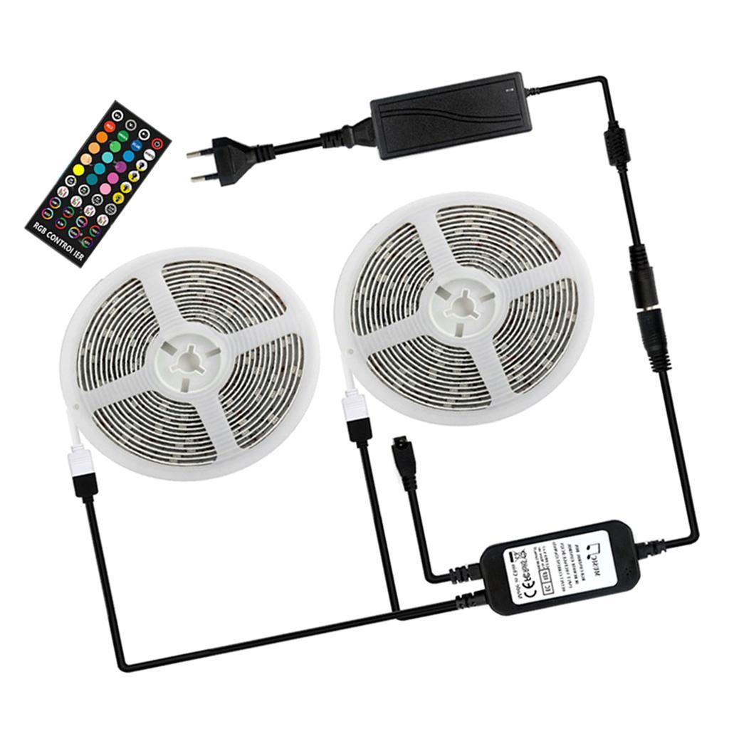 Waterproof 5M SMD RGB 5050 LED 300 + 40 Key Remote + 12V Power