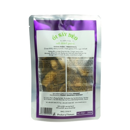 Ổi Sấy Dẻo 100g VINAMIT, HÀNG CHUẨN CHÍNH HÃNG 100%