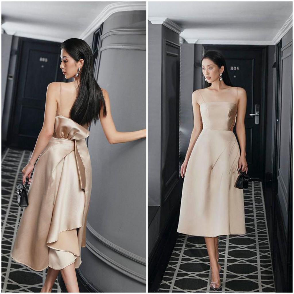 Đầm dự tiệc sang trọng thiết kế hai dây, cách điệu phần lưng Shadow