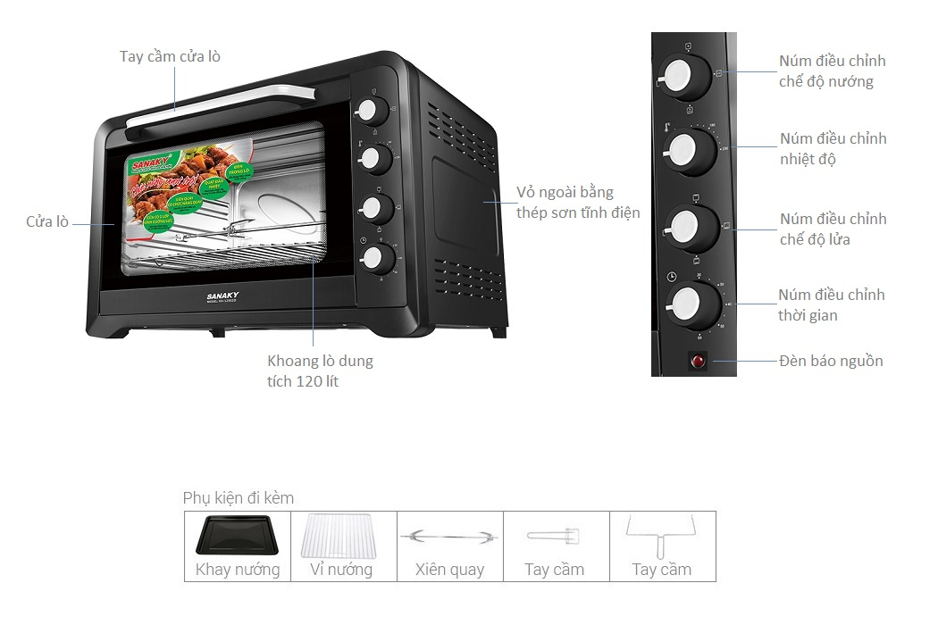 Lò Nướng Sanaky VH-129S2D (120L) - Hàng chính hãng