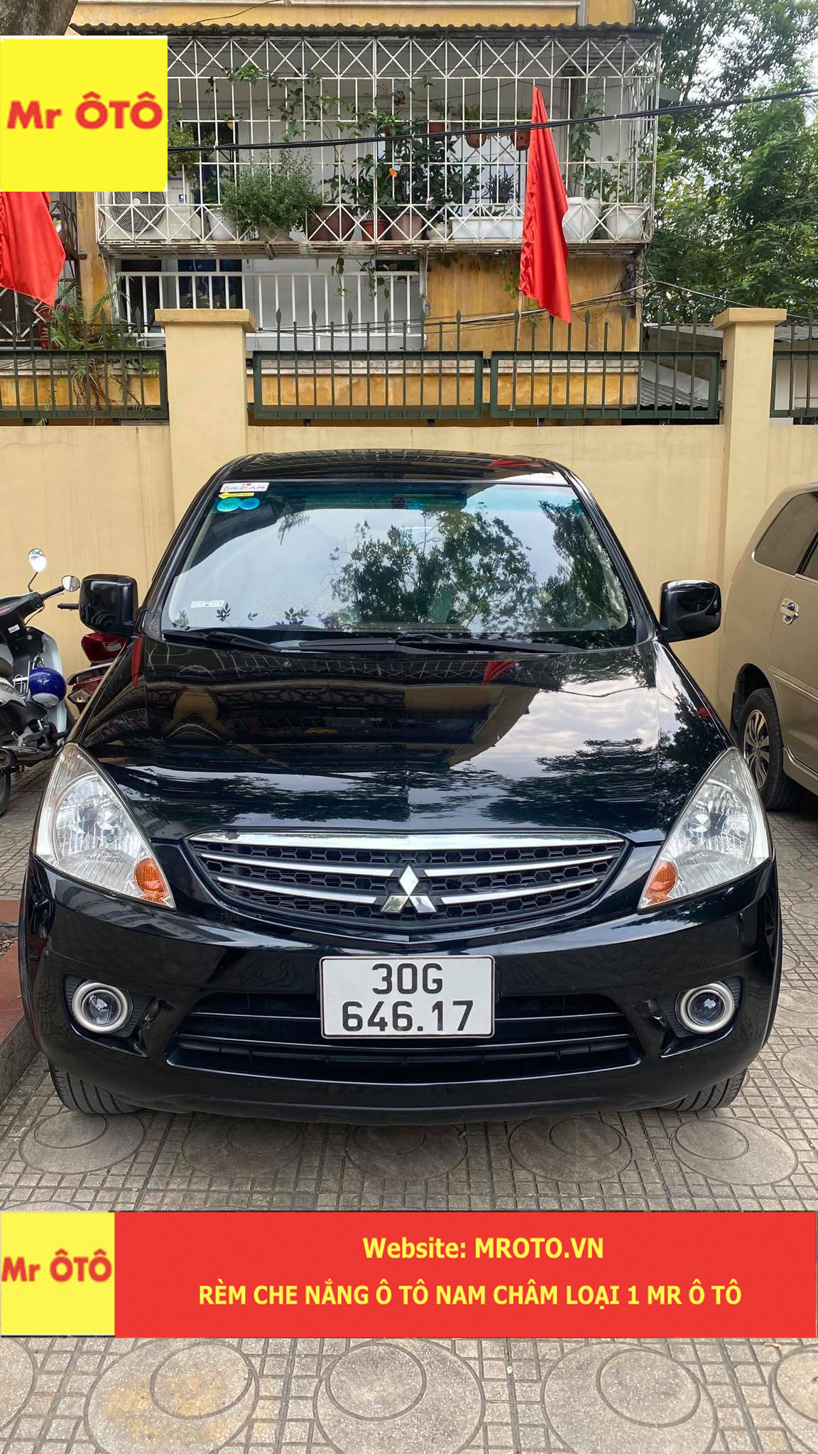 Rèm Che nắng xe Mitsubishi Zinger loại 1 có hút nam châm, Vải dày dặn, chống nắng tuyệt đối