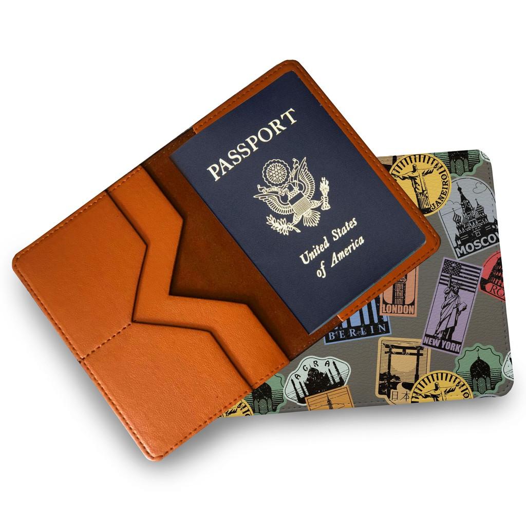 Ví Đựng Passport Du Lịch WONDER WORLD - Bao Da Hộ Chiếu Thiết Kế Độc Đáo - Bền Đẹp - Passport Cover Holder - LT072