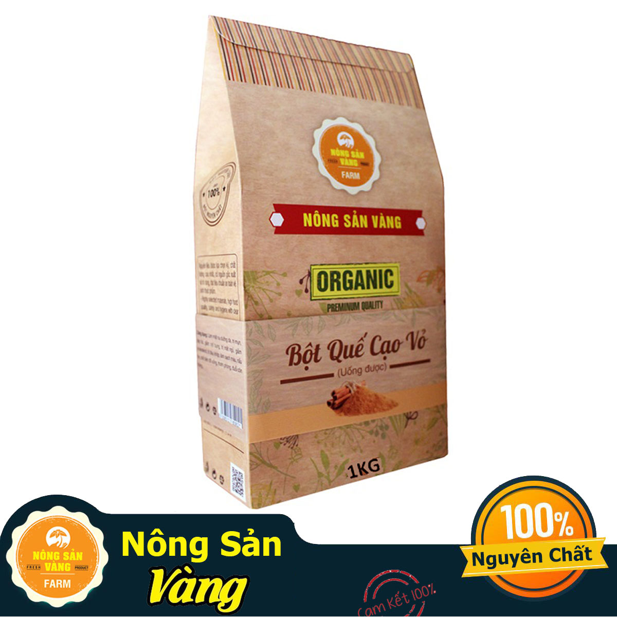 Bột Quế Nguyên Chất Cạo Vỏ (Uống) 1kg , làm bánh, nấu ăn, giảm cân, giảm mỡ bụng - Nông Sản Vàng