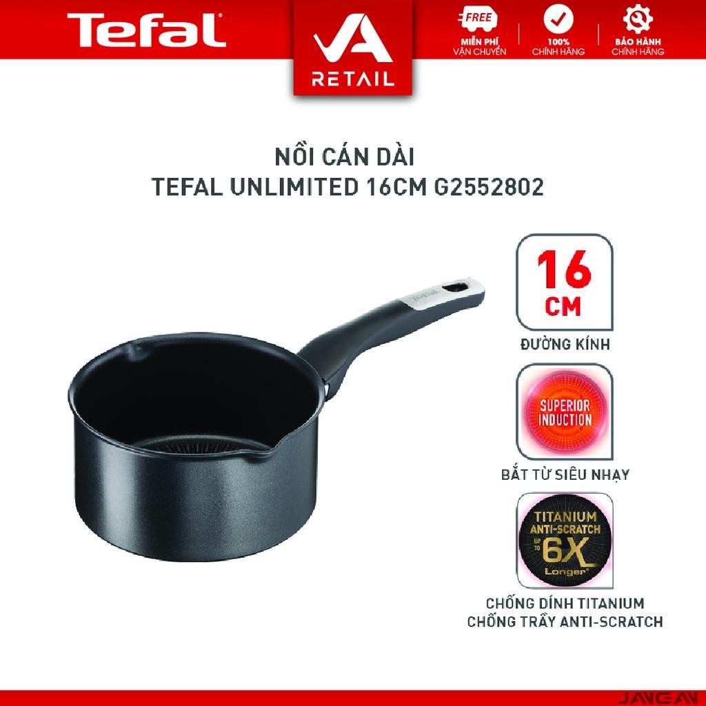 Nồi cán dài/ quánh Tefal Unlimited size 16cm G2552802 - Hàng Chính Hãng