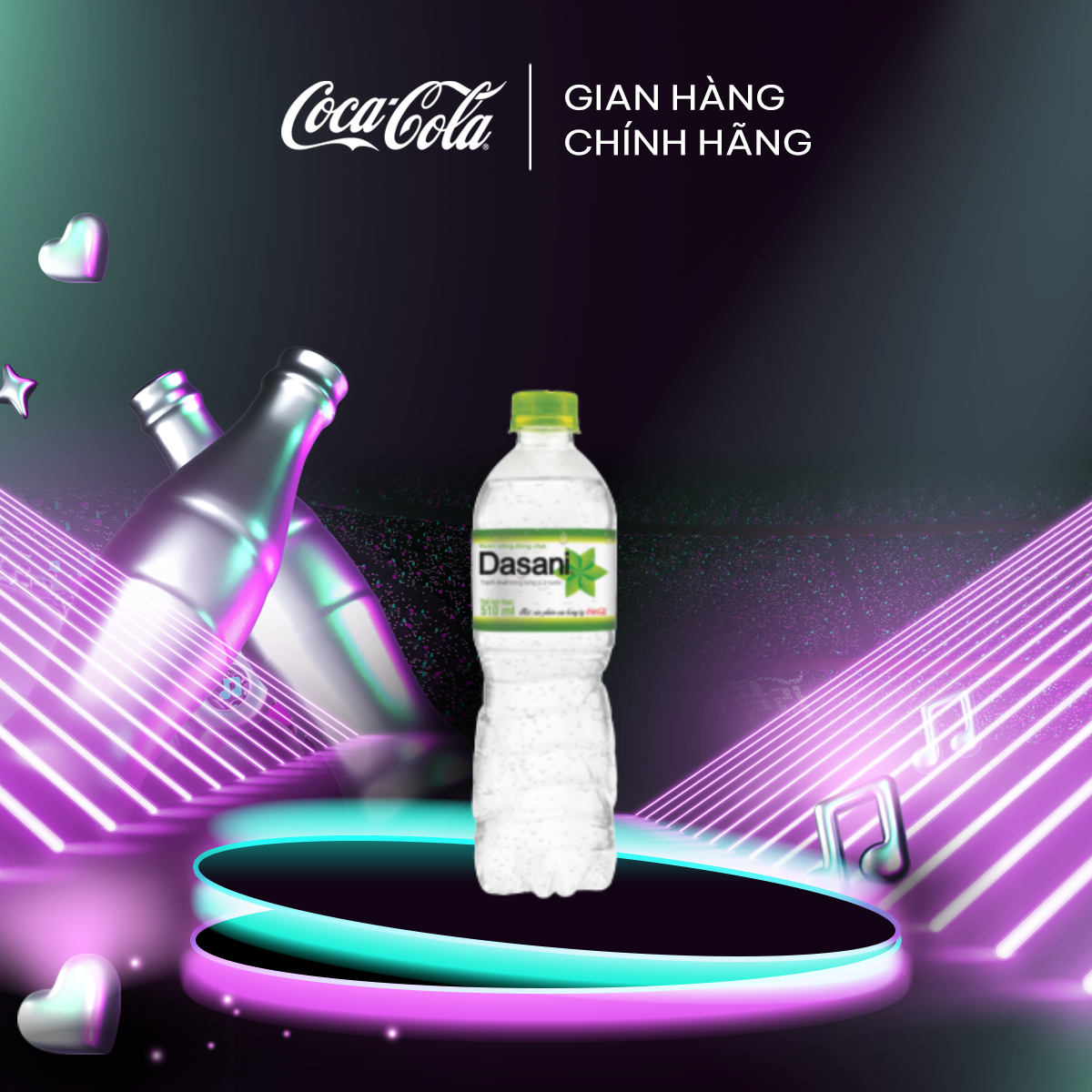 Lốc 24 chai Nước suối Dasani 24x350ml Sale 15.6