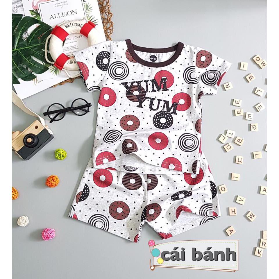 SÉT BỘ THUN BÉ GÁI IN HÌNH TÁO &amp; BÁNH