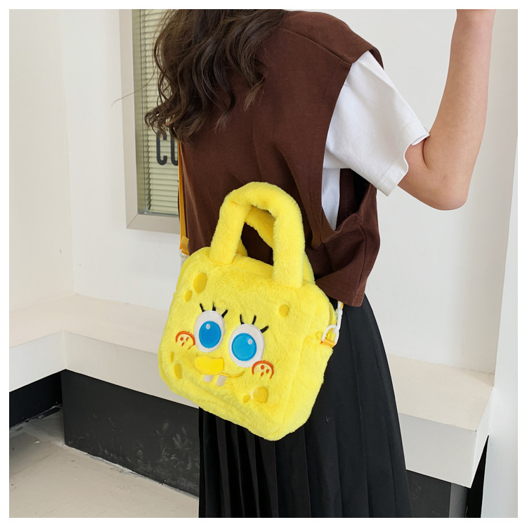 Túi Xách Tay Đeo Chéo Spongebob Cậu Bé Bọt Biển, Túi Gấu Bông Siêu Cute
