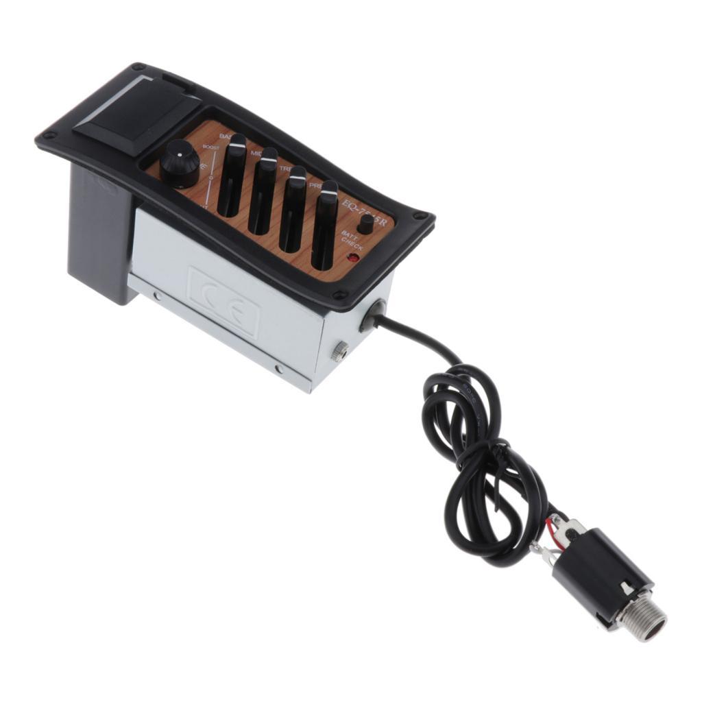 Acoustic Guitar Pickup EQ Equalizer Pre-Amp Piezo Pickup  7545R