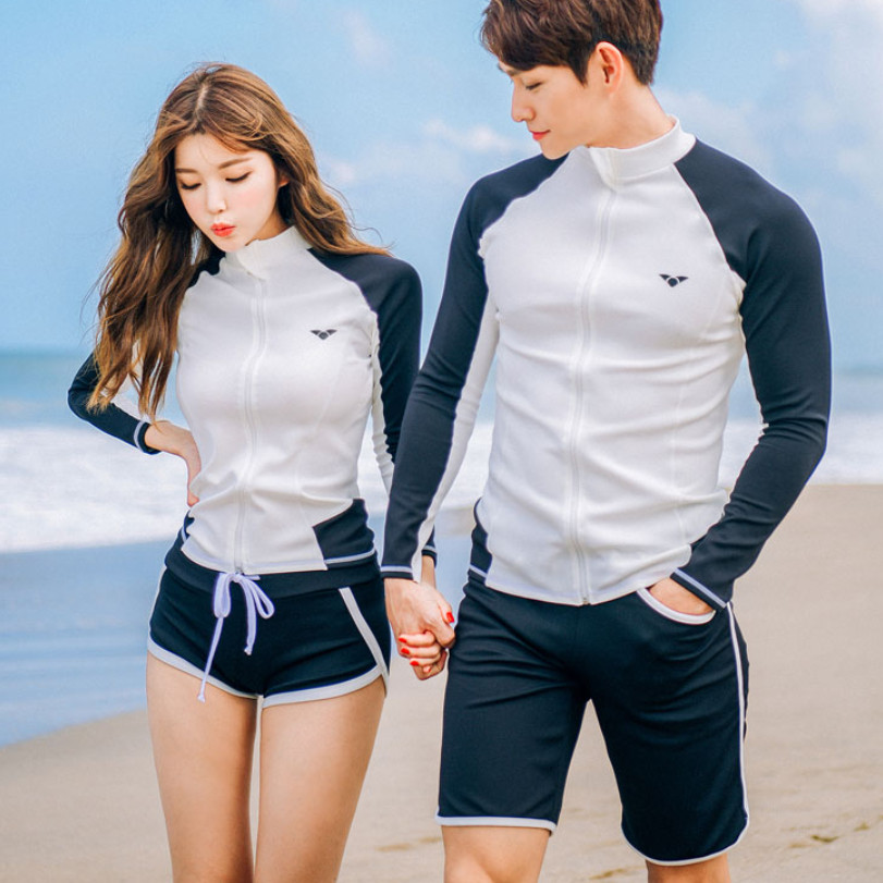 Đồ Bơi Nam Và Nữ Tay Dài Che Nắng ATI73 MayBlue Couple Swimsuit Long Sleeves, UPF 50 Sun Protection