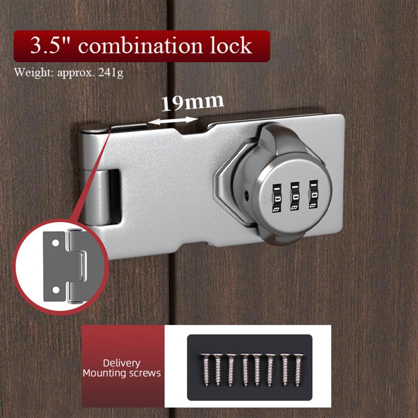 Mechanical Password Door Lock, Sliding Door Lock, Keyless Cabinet Password Hasp Lock, Drawer Lock, Refrigerator Lock
