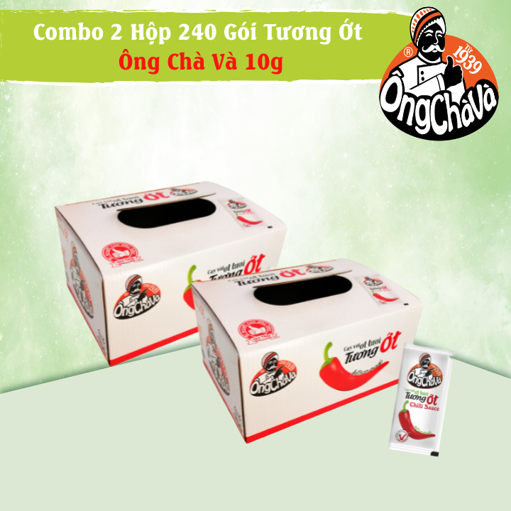 Combo 2 Hộp 240 Gói Tương Ớt Gói Ông Chà Và 10Gr Chili Sauce