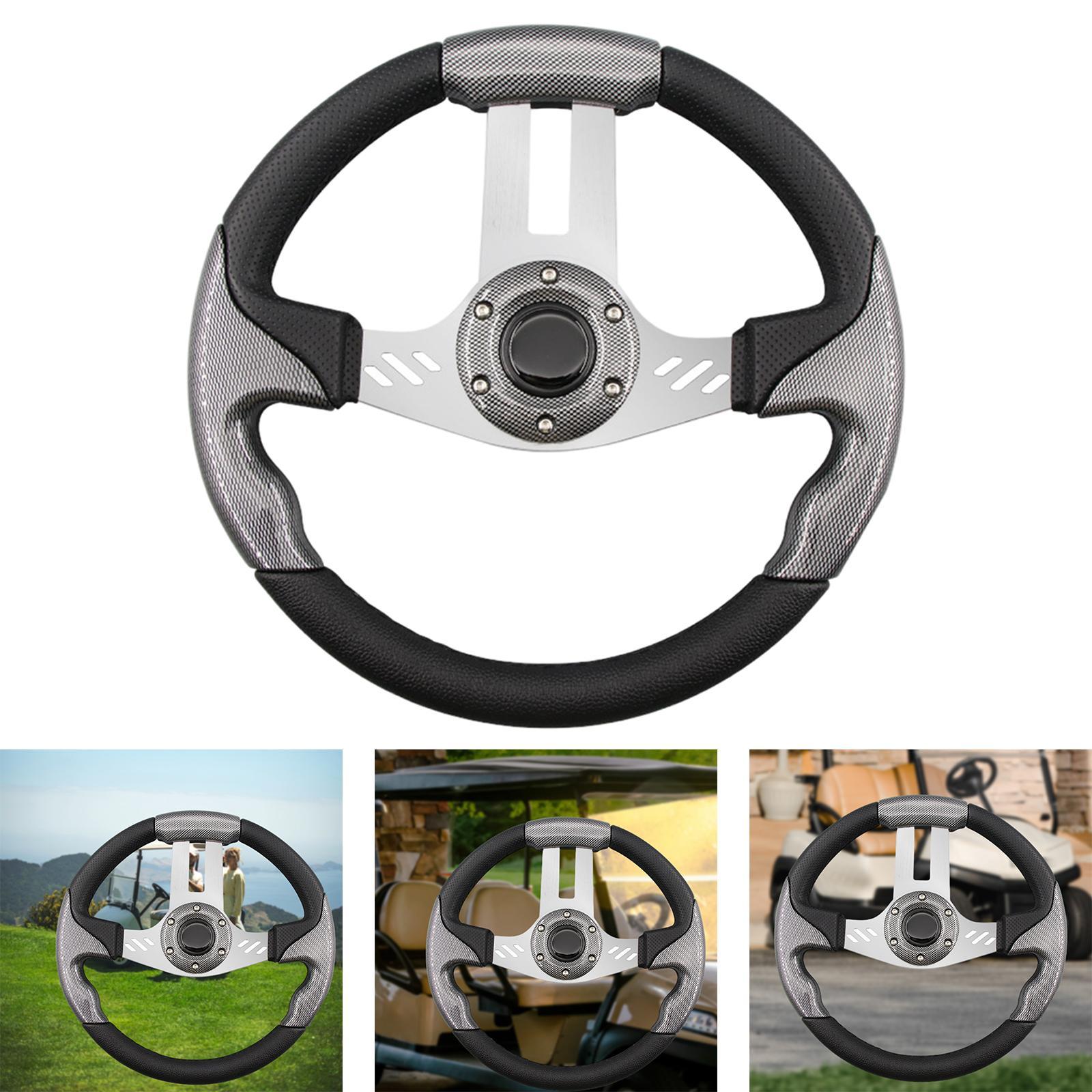 Golf Cart Steering Wheel Carbon Fiber 11” ID Golf Cart Accessories Golf Cart Replacement