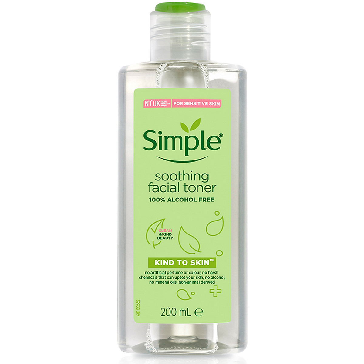 Nước hoa hồng Simple Toner làm dịu và cân bằng độ ẩm cho da - lành tính không chứa cồn 200ml [Chính hãng độc quyền]