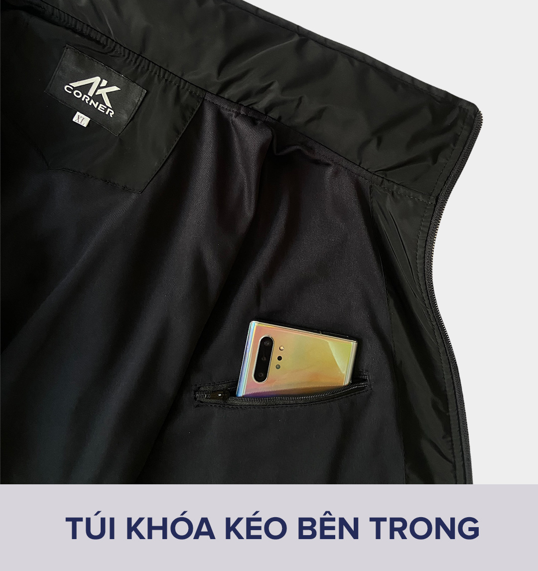 Áo khoác nam cao cấp AK Corner vải Xi Nhật 2 lớp dày dặn, thiết kế giấu nón tiện lợi, có lớp cách nhiệt bên trong hút ẩm, chống gió bụi, chống nắng tốt