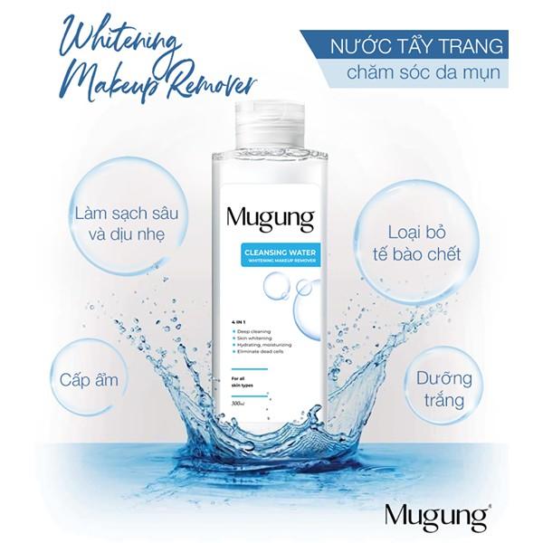 Nước tẩy trang Mugung 4 in 1 Dưỡng ẩm trắng da sạch sâu đỡ mụn makeup 300mLl