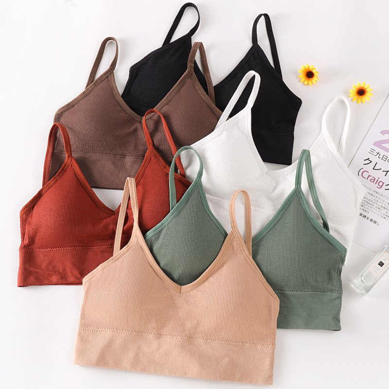 Áo Bra Croptop Thun Gân Với Đệm Ngực Gợi Cảm Và Hở Lưng Siêu Mát Dành Cho Nữ