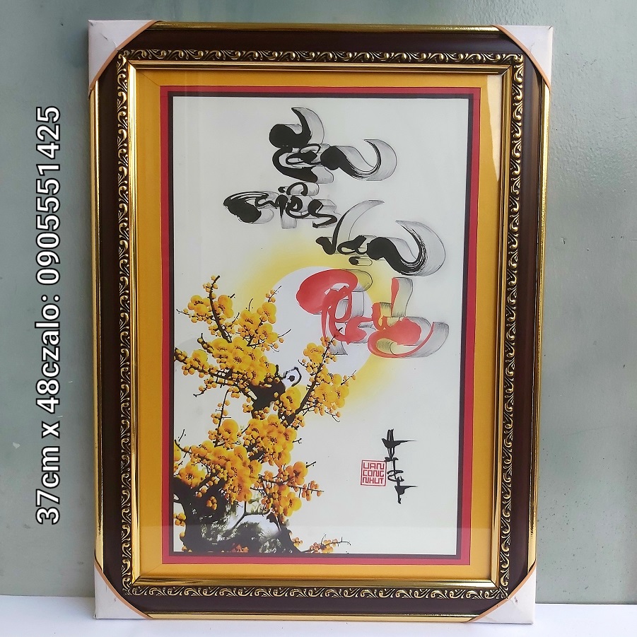 Tranh thư pháp Tân niên vạn Phúc . Quà tết