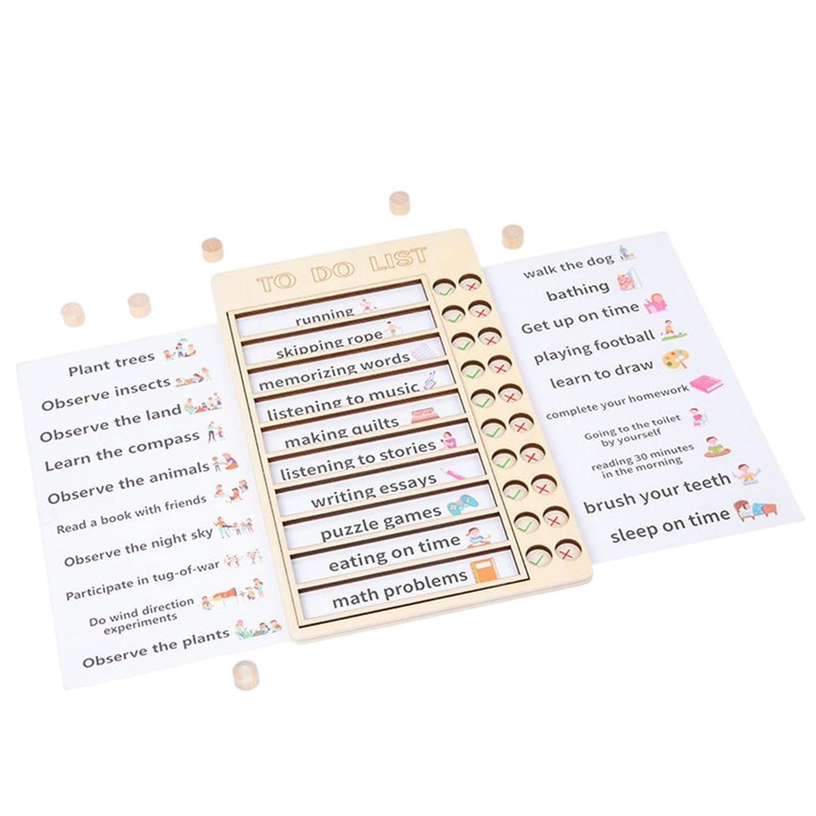 Memo List Boards with Cardstocks for Planning Reminder Kids