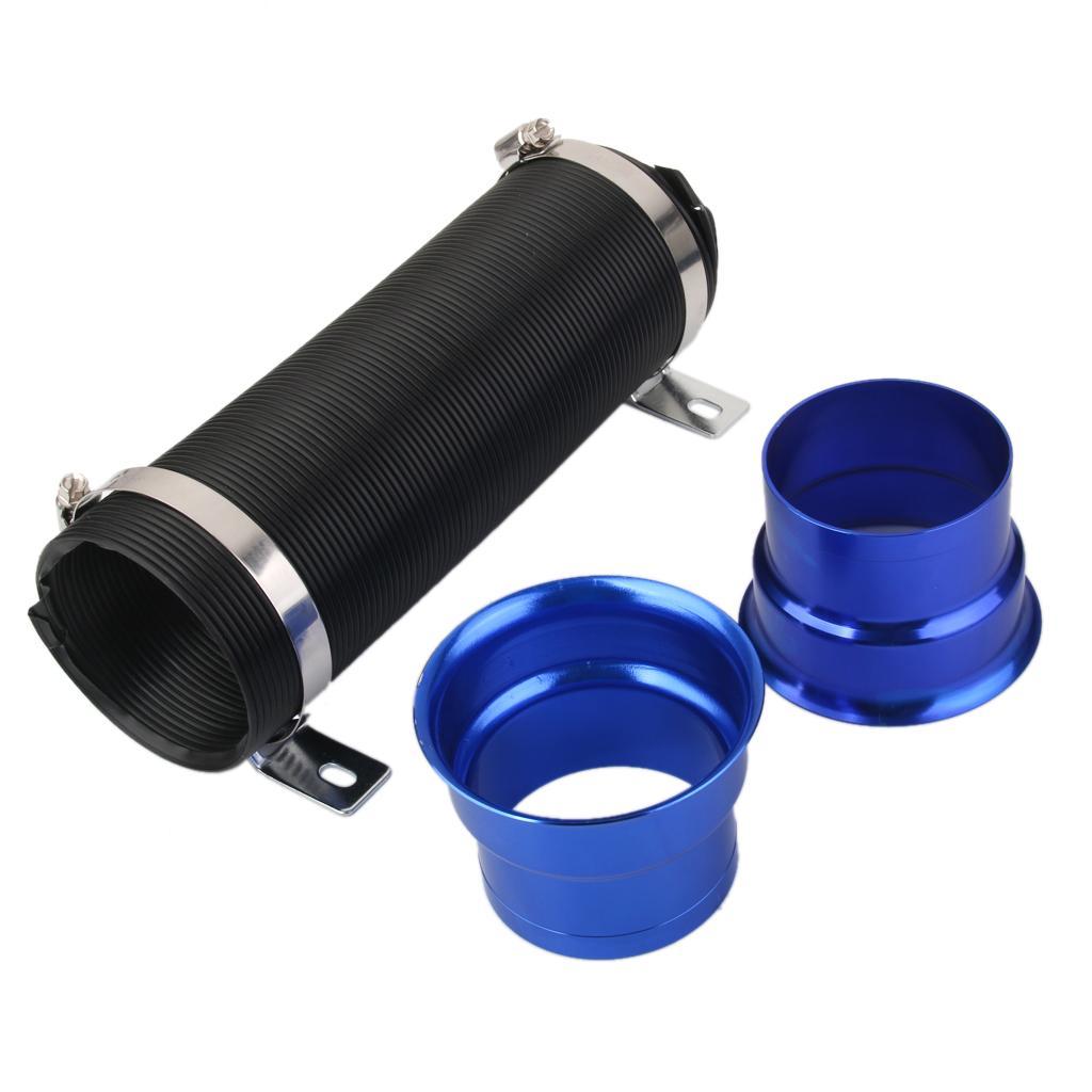Universal Hose Flex Tube Flexible Air Intake for Car Blue