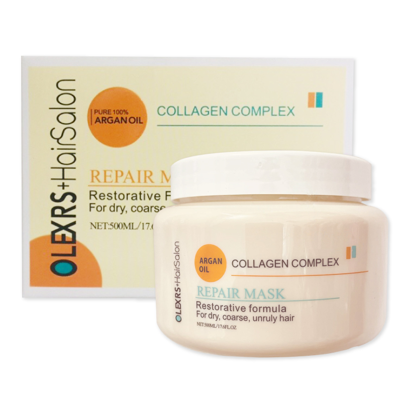 Kem ủ tóc Collagen Complex Repair Mask Olexrs Hair Salon - Phục Hồi Tóc, Chống Gãy Rụng, Giúp tóc siêu mềm mượt 500ml