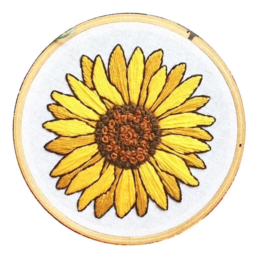 Embroidery Starter Kit Full Range of Stamped Cross Stitch Kits for Beginner with Embroidery Cloth Pattern, Embroidery Hoop, Color Threads, Tools Kit