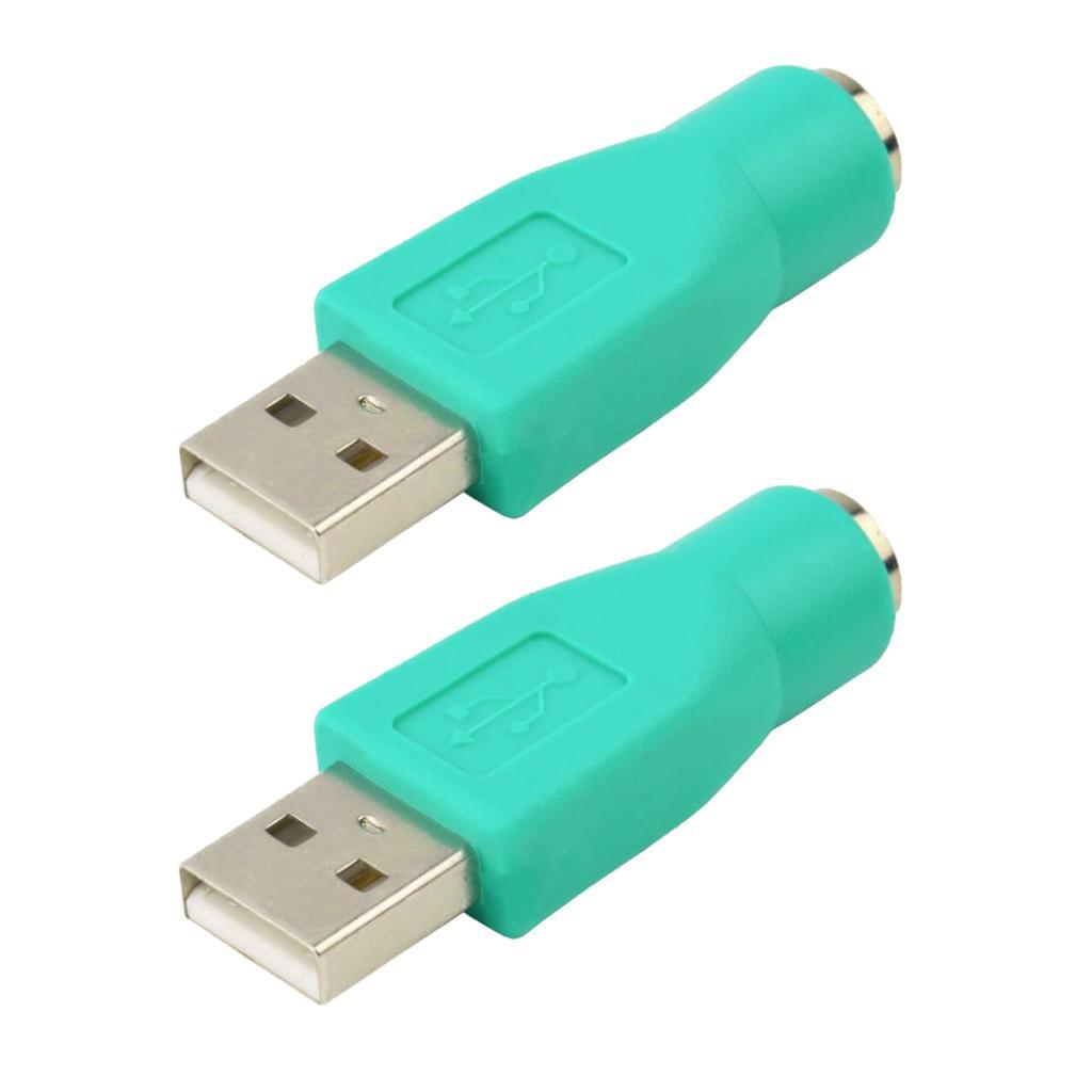 2x2x PS/2 Female to USB 2.0 Male Port Adapter Converter for PS2 Keyboard Mouse