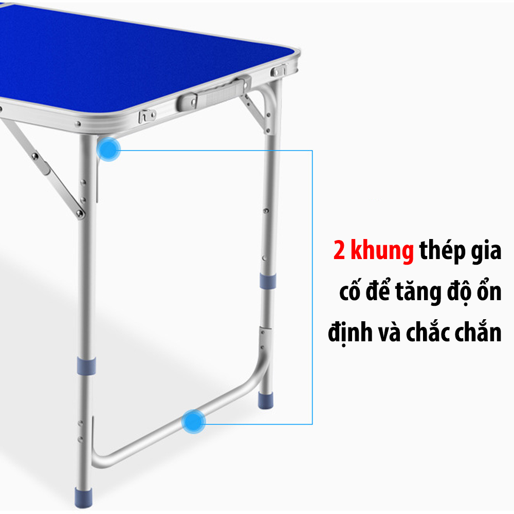 Bộ bàn ghế Gấp Gọn Siêu Nhẹ du lịch, dã ngoại, đi câu cá hoặc tiệc nướng ngoài trời bằng nhôm - Model T2 XANH-PLUS