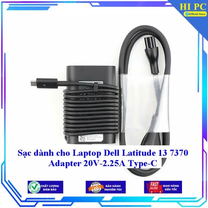 Sạc dành cho Laptop Dell Latitude 13 7370 Adapter 20V-2.25A Type-C - Kèm Dây nguồn - Hàng Nhập Khẩu